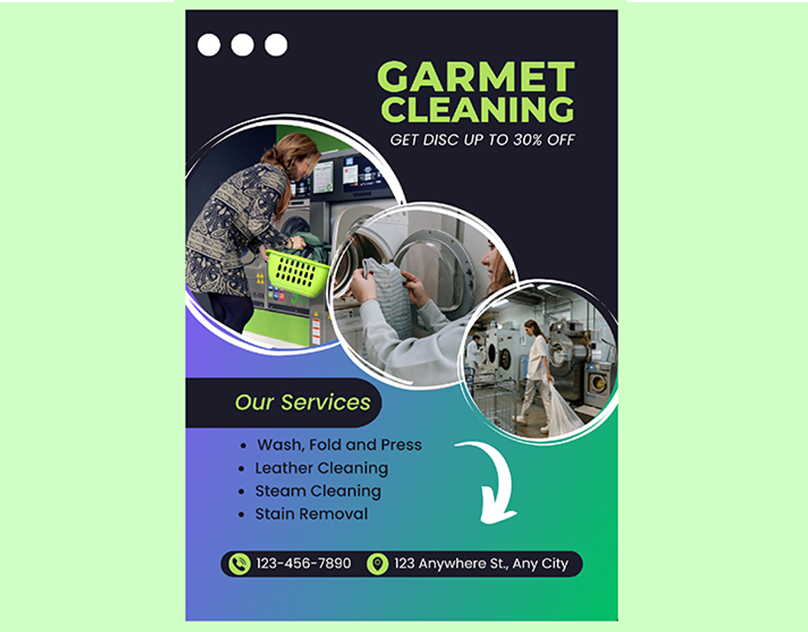 Poster Design 1: "Garmet Cleaning"