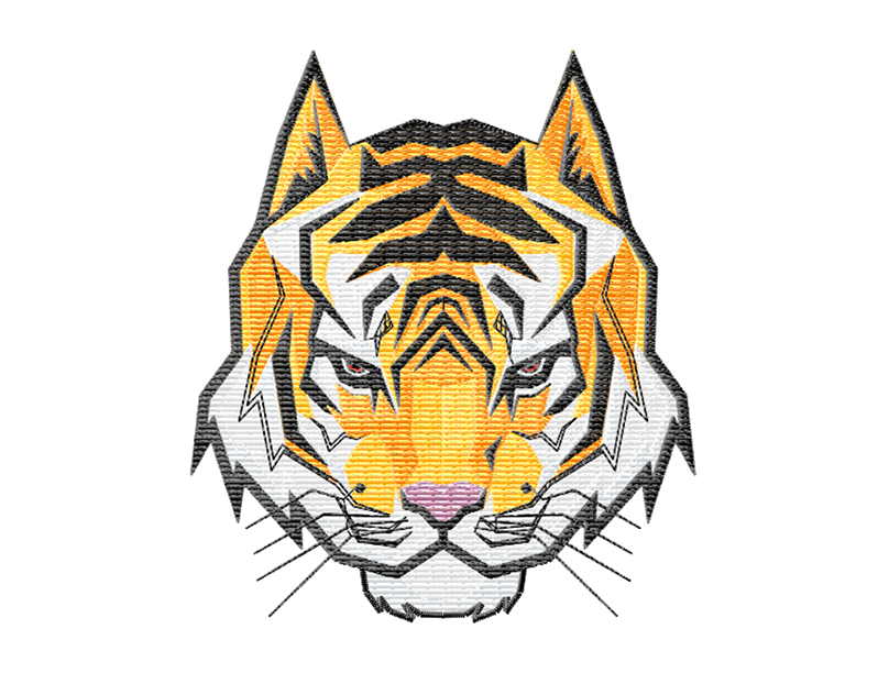 Embroidery Digitized Tiger