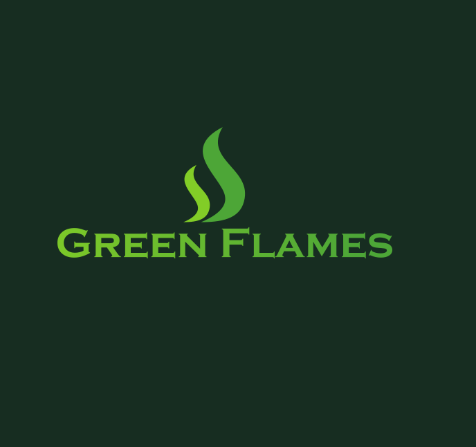 Green Flames Logo Design