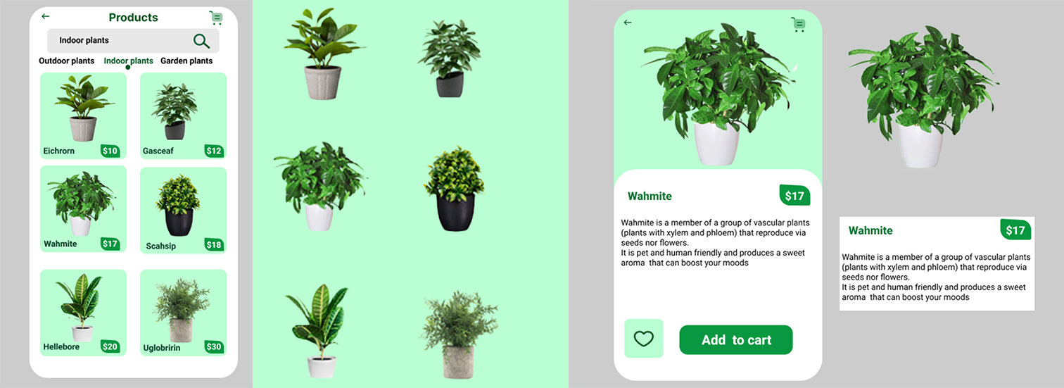 UI/UX Design for Indoor Plant E-commerce App