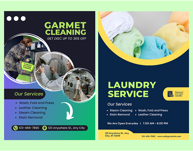 Laundry Service Poster Designs